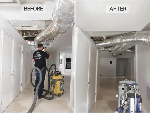 Westwood Air Duct Cleaning professional performing thorough air duct cleaning in Westwood