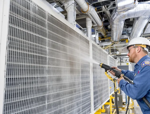 Professional commercial coil cleaning by Westwood Air Duct Cleaning in Westwood